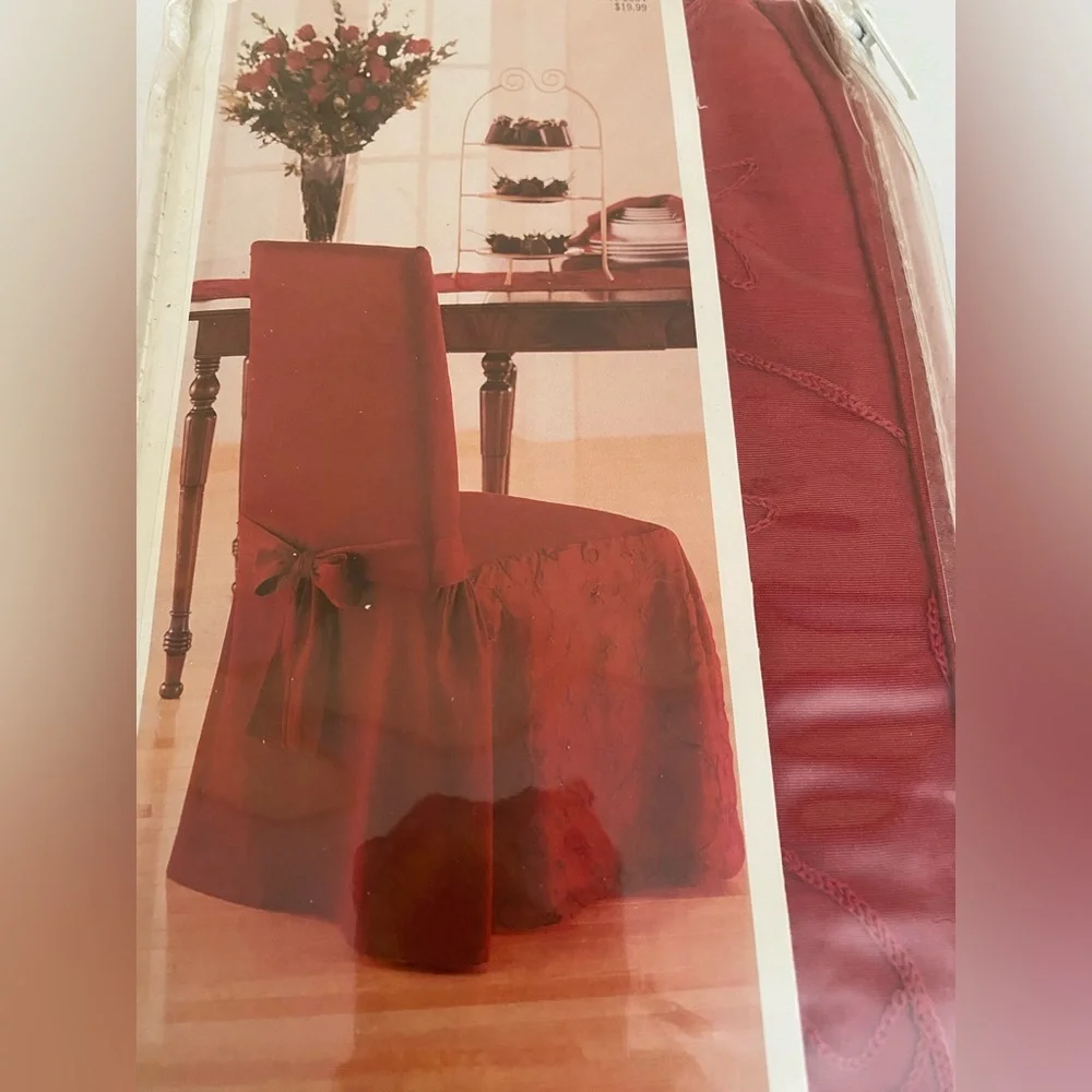 NEW Ruby Floral Embroidered Chair Cover Boho Chic Home Decor Accent Cottagecore